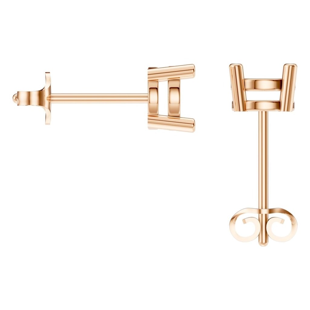 EA-0839 Rose Gold Earrings UNSET - BACK