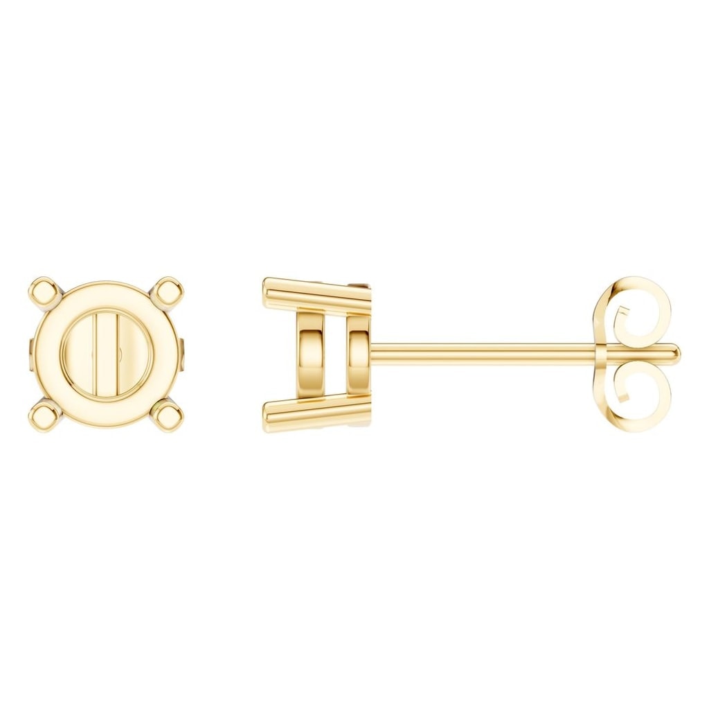 EA-0839 Yellow Gold Earrings UNSET - Main View