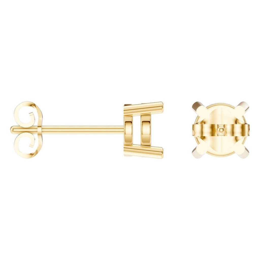 EA-0839 Yellow Gold Earrings UNSET - ANGLE