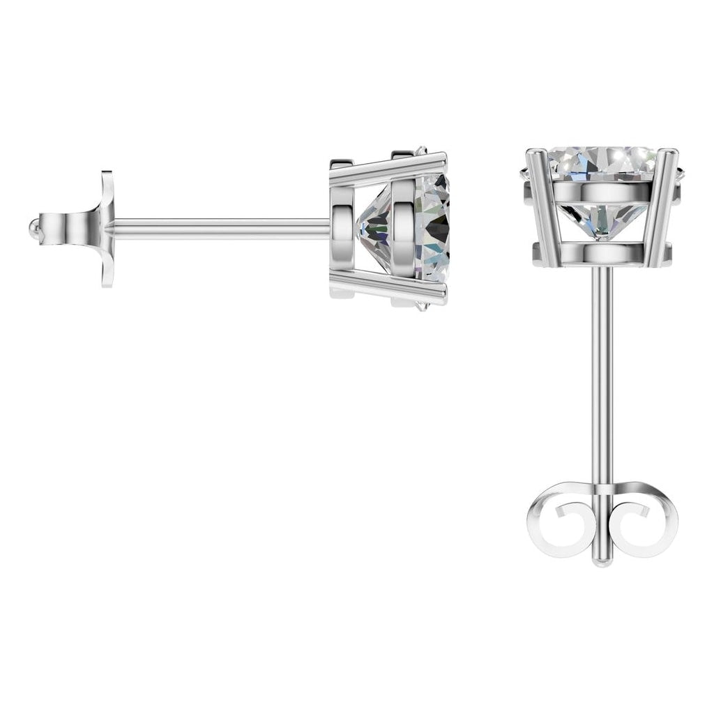 EA-0839 White Gold Earrings SET - BACK