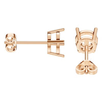 EA-0839 Rose Gold Earrings UNSET - Side View