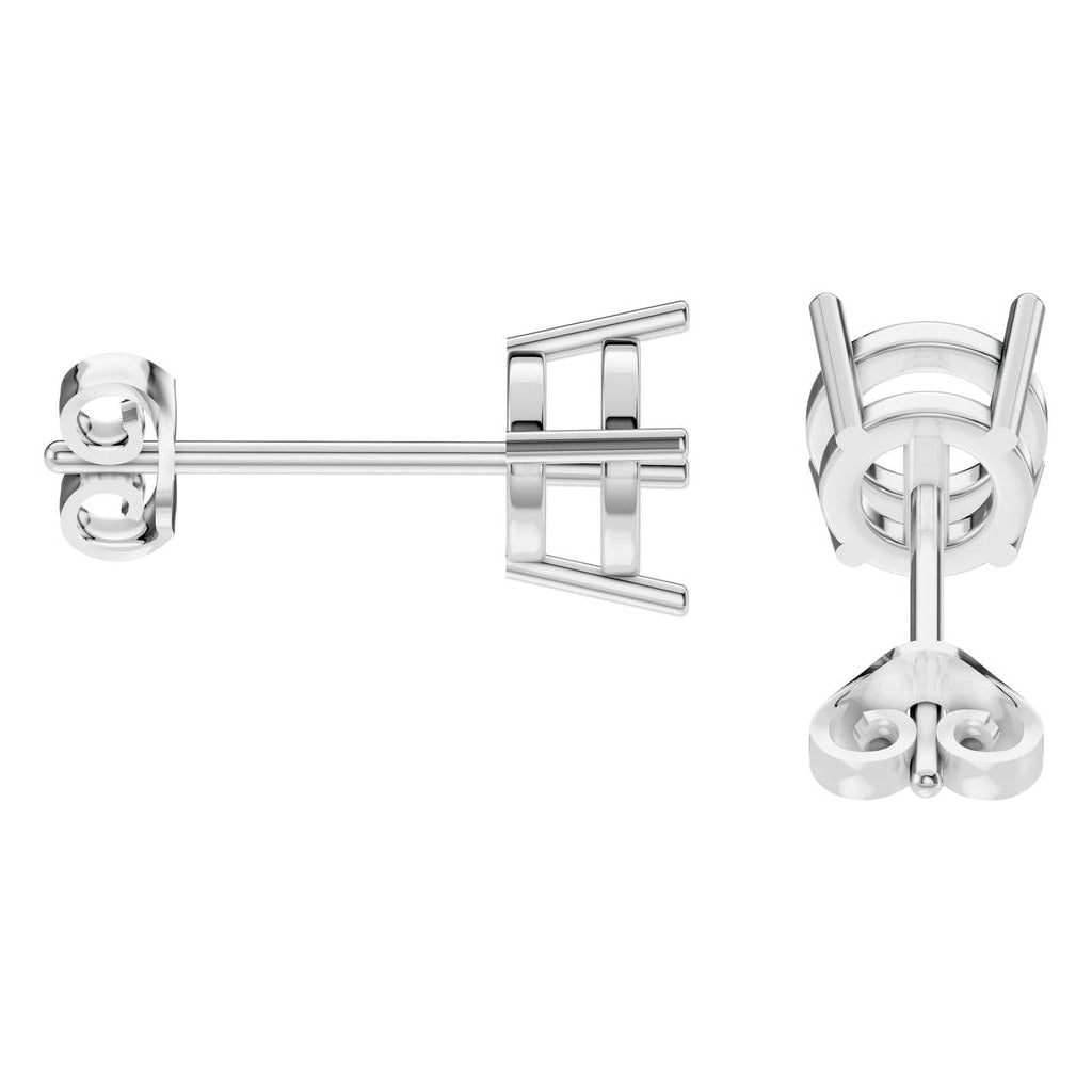 EA-0839 White Gold Earrings UNSET - Side View