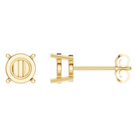 EA-0839 Yellow Gold Earrings UNSET - Main View