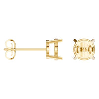 EA-0839 Yellow Gold Earrings UNSET - ANGLE