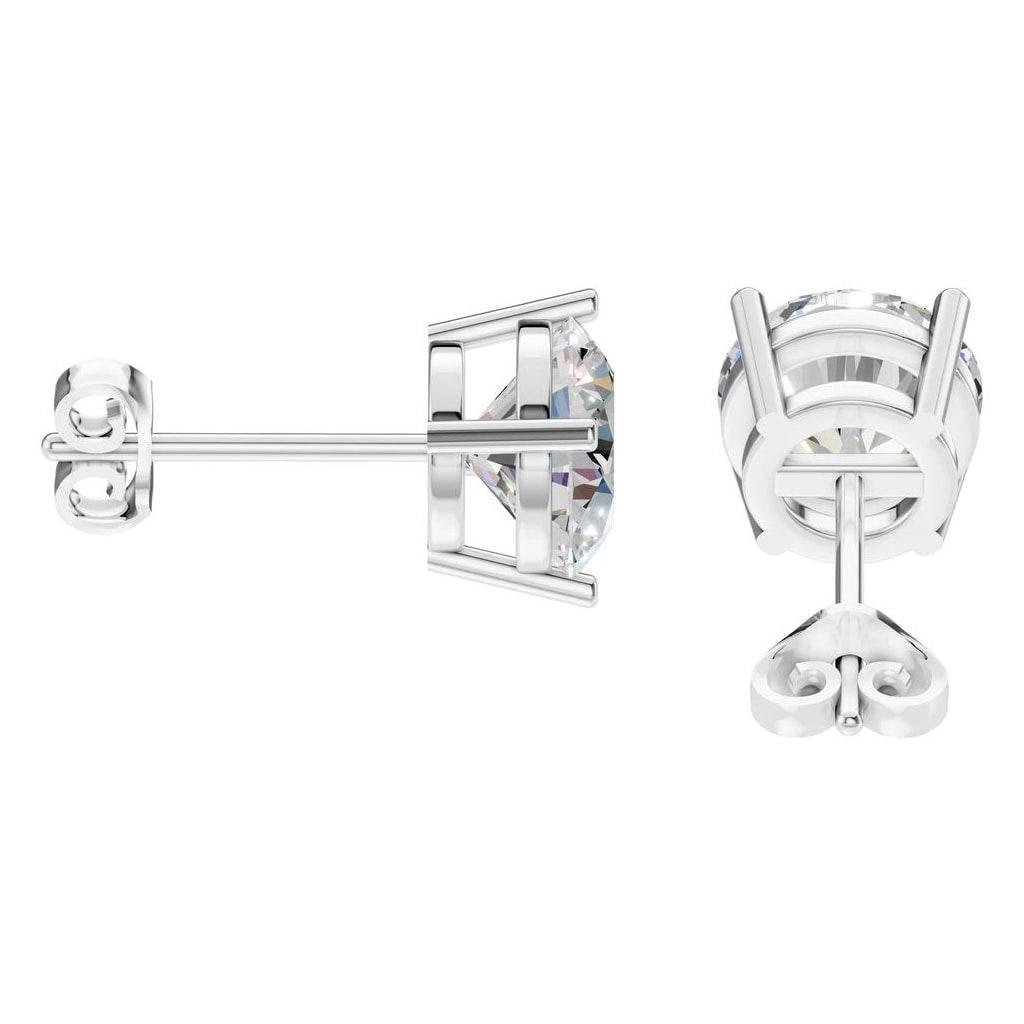 EA-0839 White Gold Earrings SET - Side View