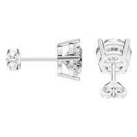 EA-0839 White Gold Earrings SET - Side View