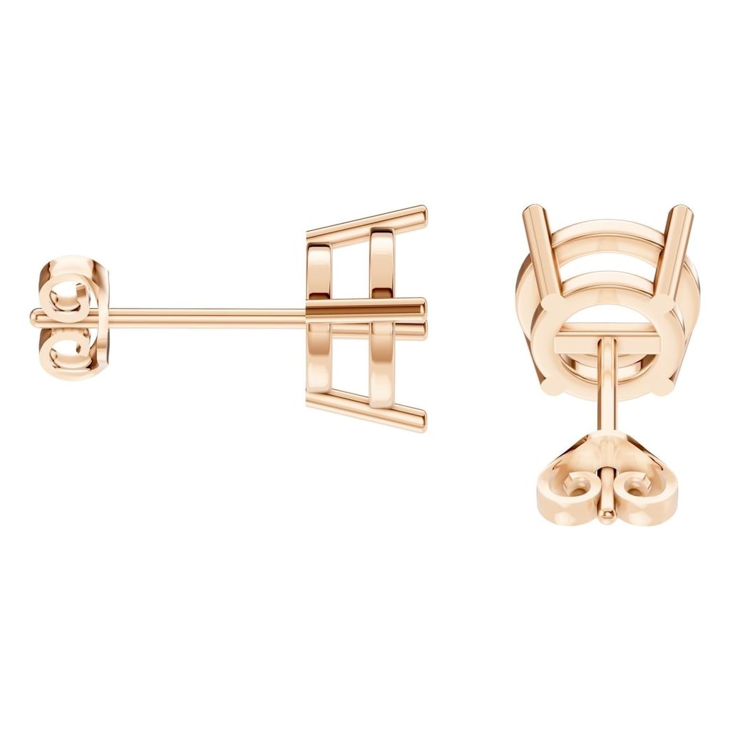 EA-0839 Rose Gold Earrings UNSET - Side View