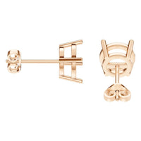 EA-0839 Rose Gold Earrings UNSET - Side View