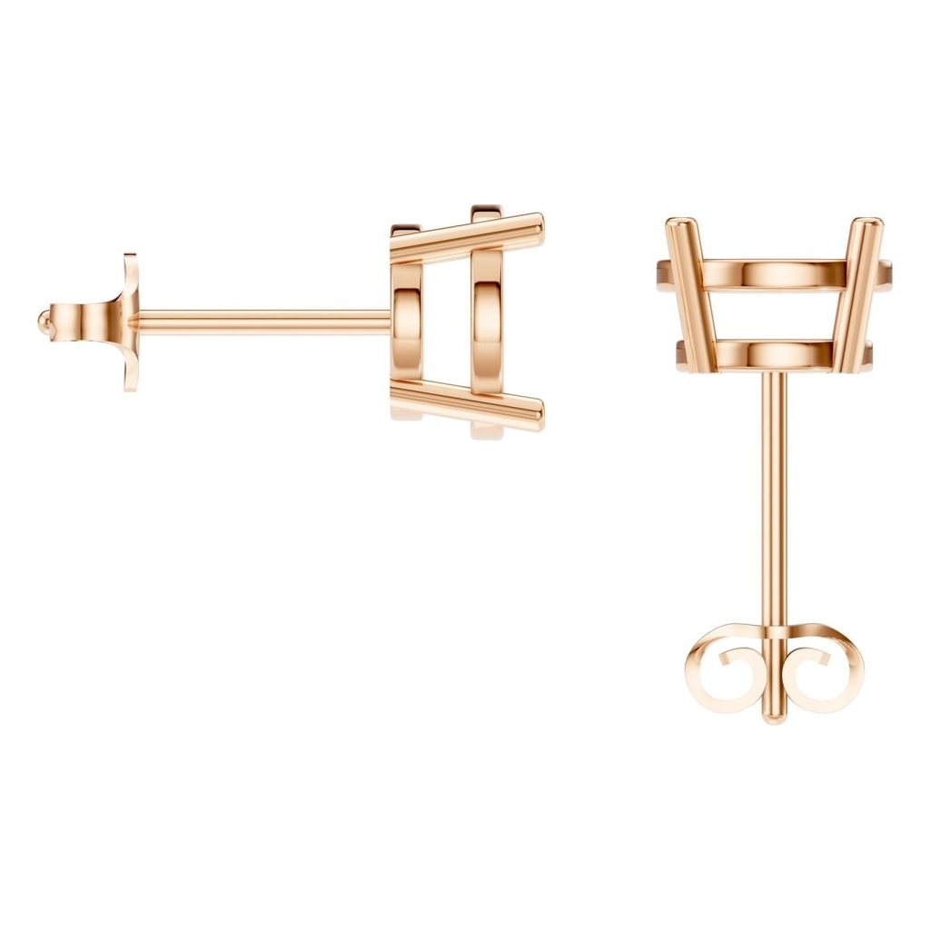 EA-0839 Rose Gold Earrings UNSET - BACK