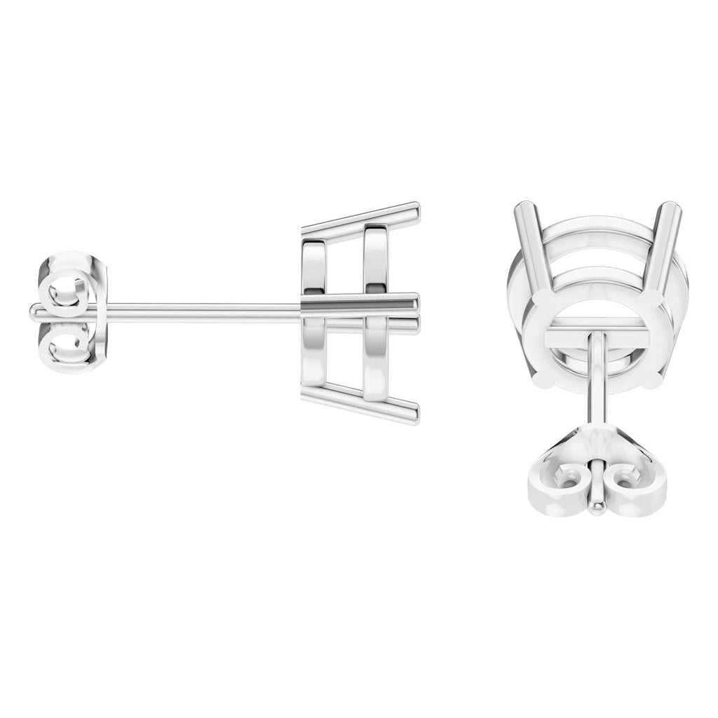 EA-0839 White Gold Earrings UNSET - Side View