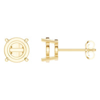 EA-0839 Yellow Gold Earrings UNSET - Main View