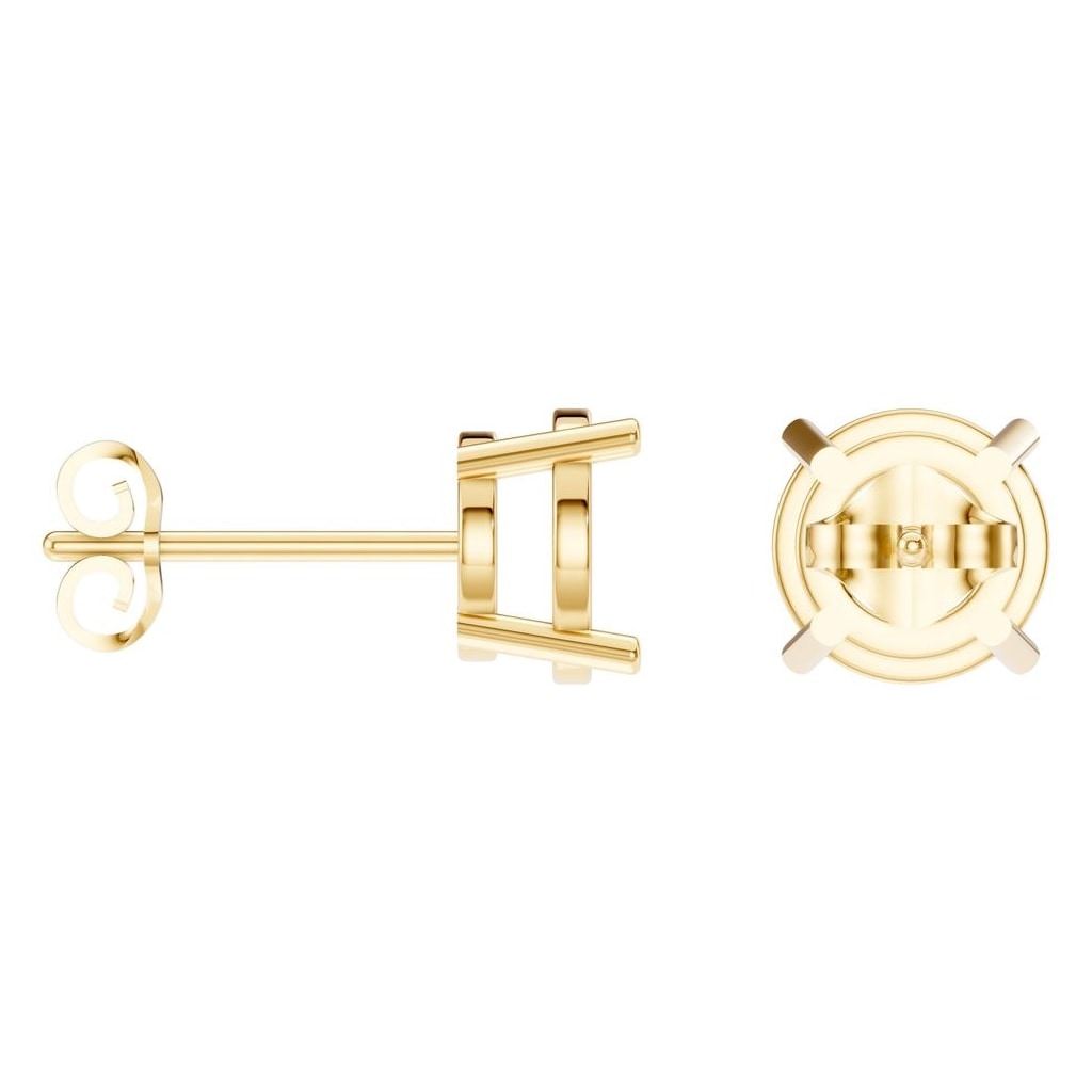EA-0839 Yellow Gold Earrings UNSET - ANGLE
