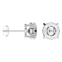 EA-0839 White Gold Earrings SET - ANGLE