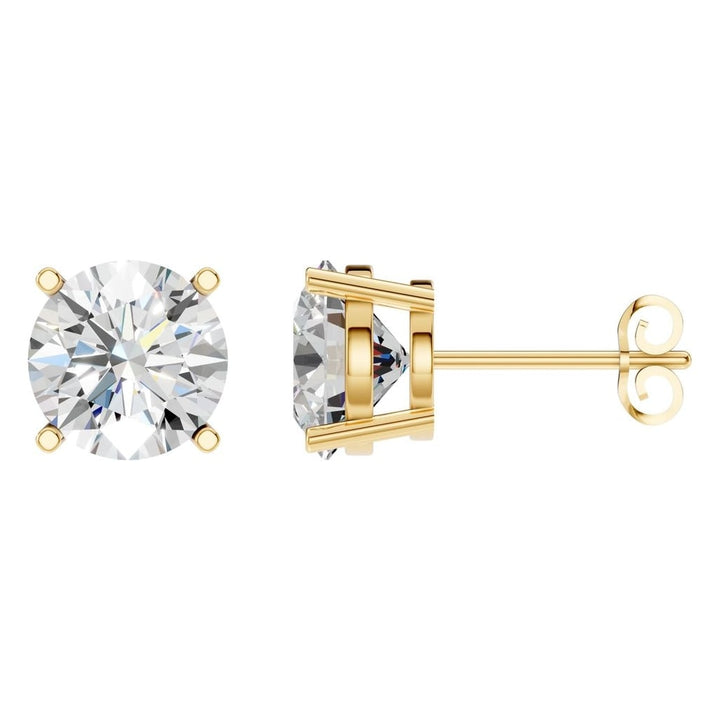 Solitaire Stud Earrings Mounting - Round 9mm