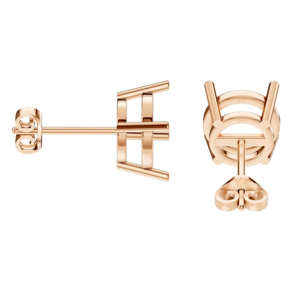 EA-0839 Rose Gold Earrings UNSET - Side View