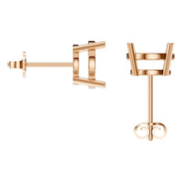 EA-0839 Rose Gold Earrings UNSET - BACK