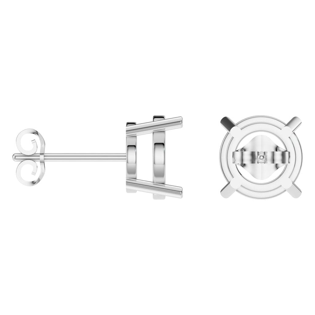 EA-0839 White Gold Earrings UNSET - ANGLE