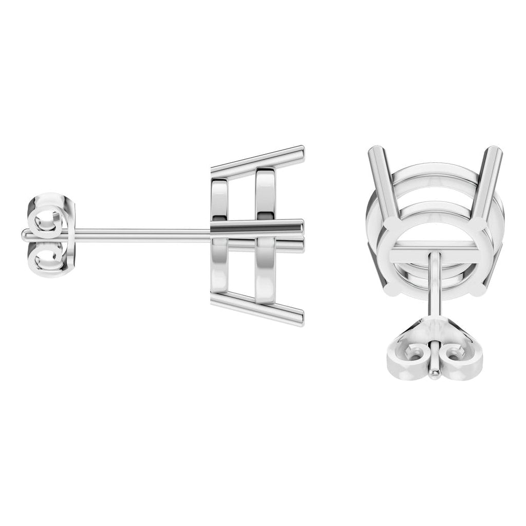 EA-0839 White Gold Earrings UNSET - Side View