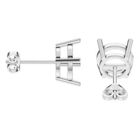 EA-0839 White Gold Earrings UNSET - Side View
