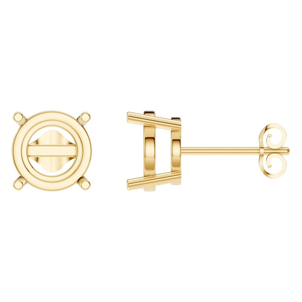 EA-0839 Yellow Gold Earrings UNSET - Main View