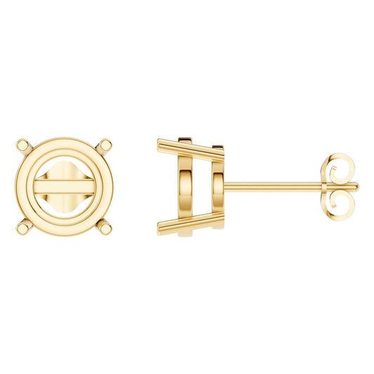 EA-0839 Yellow Gold Earrings UNSET - Main View