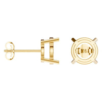 EA-0839 Yellow Gold Earrings UNSET - ANGLE