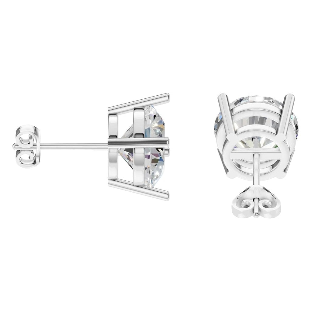 EA-0839 White Gold Earrings SET - Side View