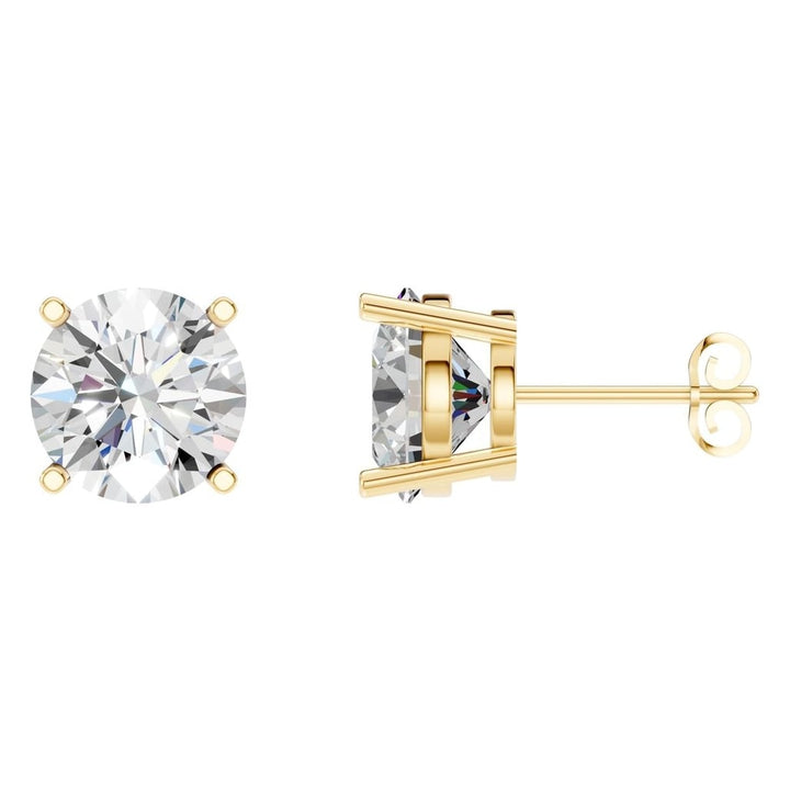 Solitaire Stud Earrings Mounting - Round 10.25mm