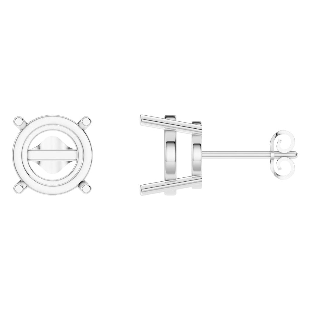 EA-0839 White Gold Earrings UNSET - Main View