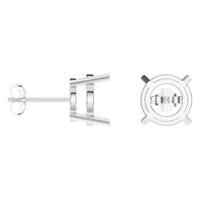 EA-0839 White Gold Earrings UNSET - ANGLE
