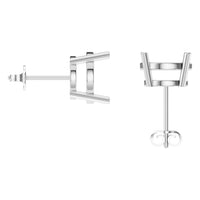 EA-0839 White Gold Earrings UNSET - BACK
