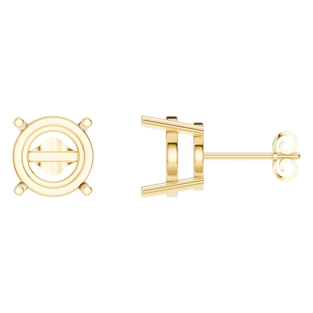 EA-0839 Yellow Gold Earrings UNSET - Main View
