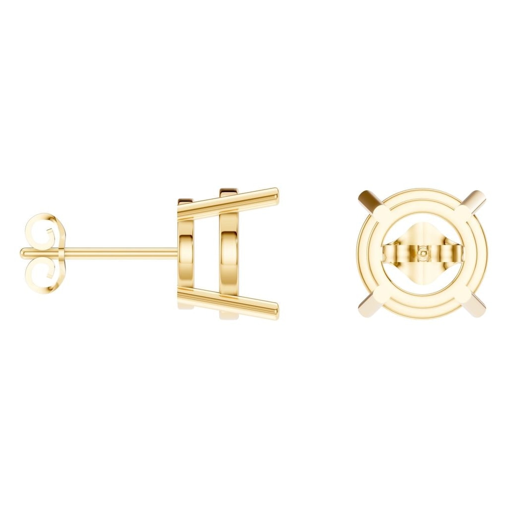 EA-0839 Yellow Gold Earrings UNSET - ANGLE