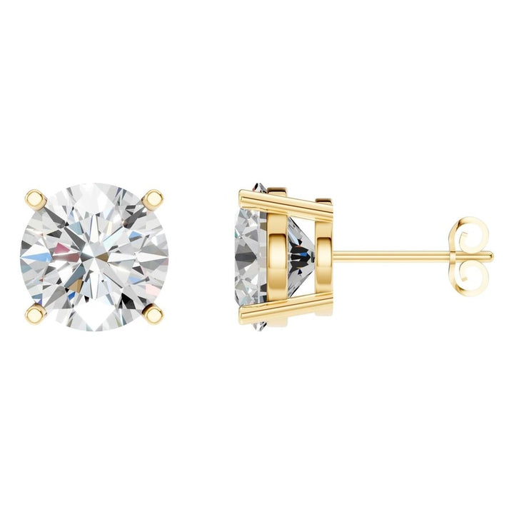 Solitaire Stud Earrings Mounting - Round 11mm
