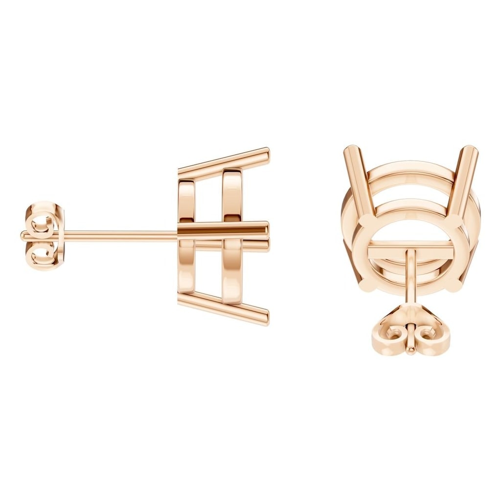 EA-0839 Rose Gold Earrings UNSET - Side View