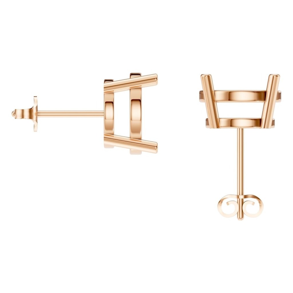 EA-0839 Rose Gold Earrings UNSET - BACK
