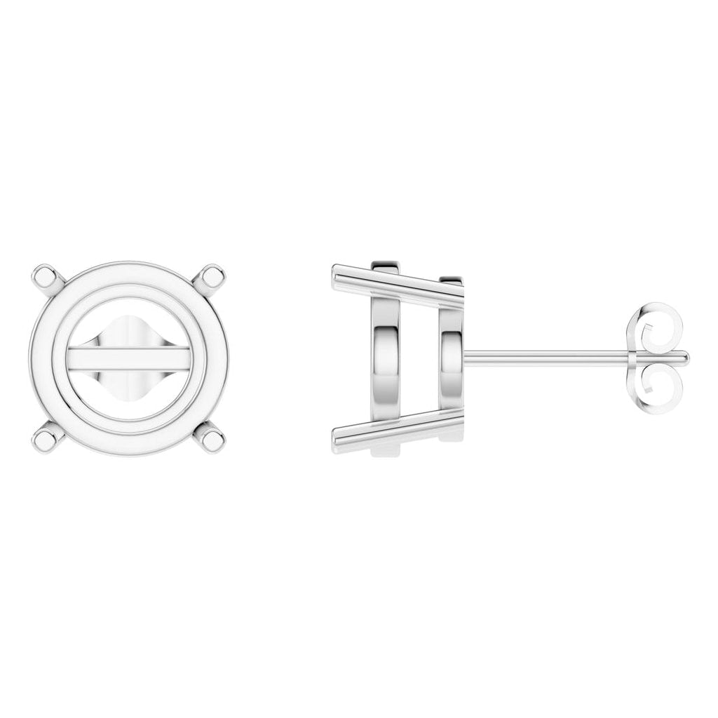 EA-0839 White Gold Earrings UNSET - Main View
