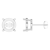 EA-0839 White Gold Earrings UNSET - Main View