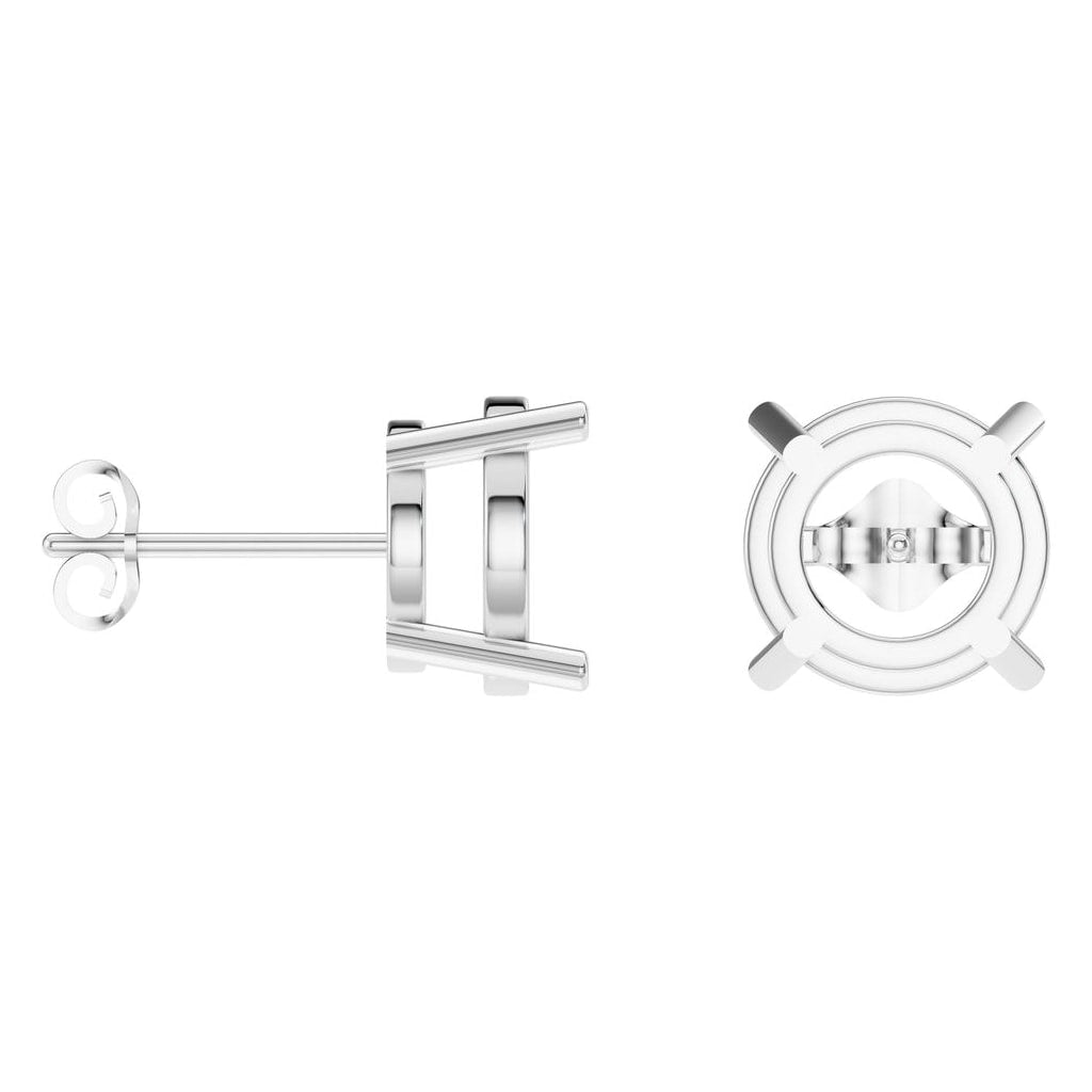 EA-0839 White Gold Earrings UNSET - ANGLE