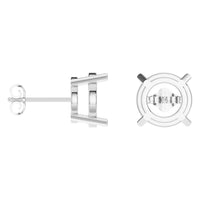 EA-0839 White Gold Earrings UNSET - ANGLE