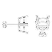 EA-0839 White Gold Earrings UNSET - Side View