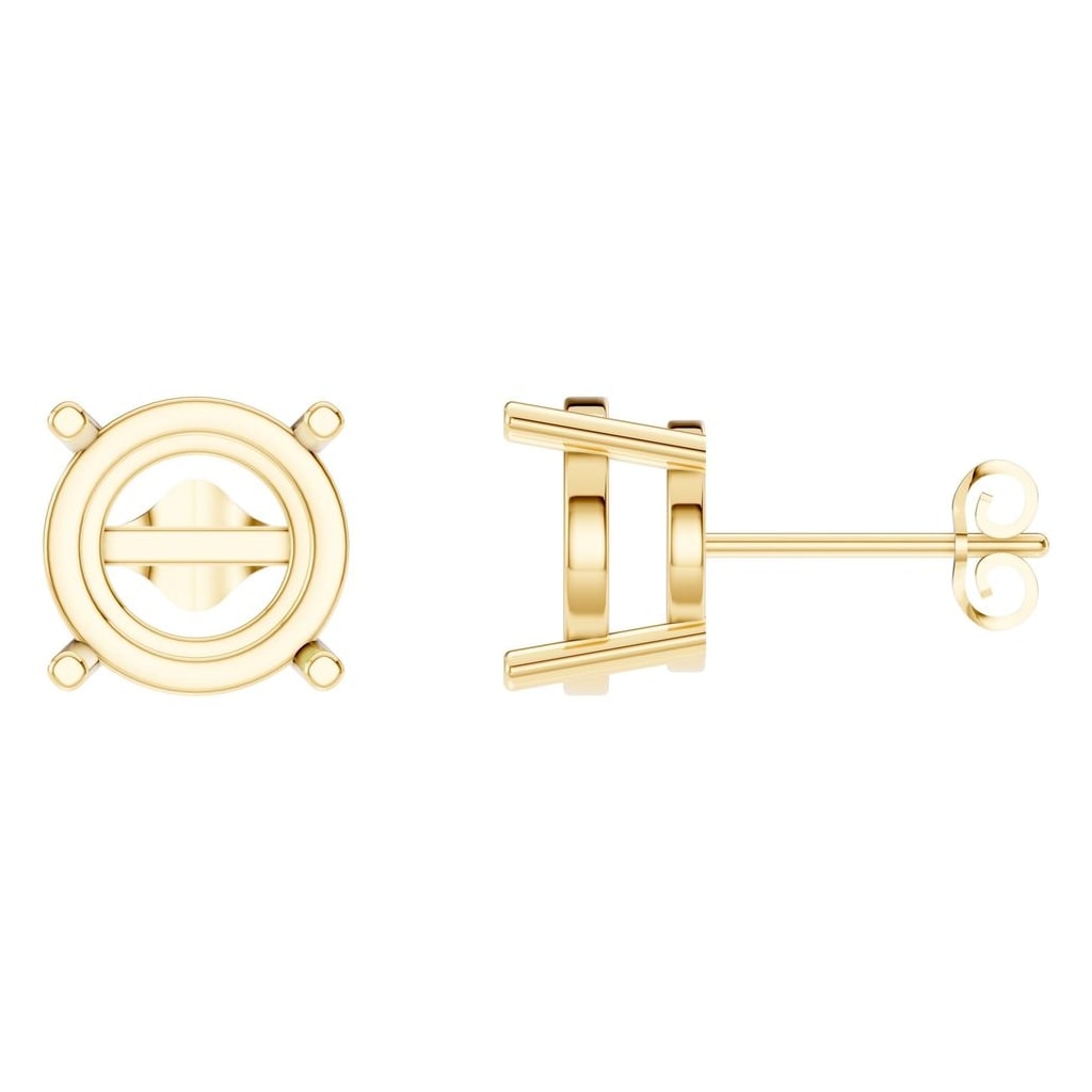EA-0839 Yellow Gold Earrings UNSET - Main View