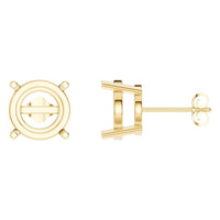 EA-0839 Yellow Gold Earrings UNSET - Main View