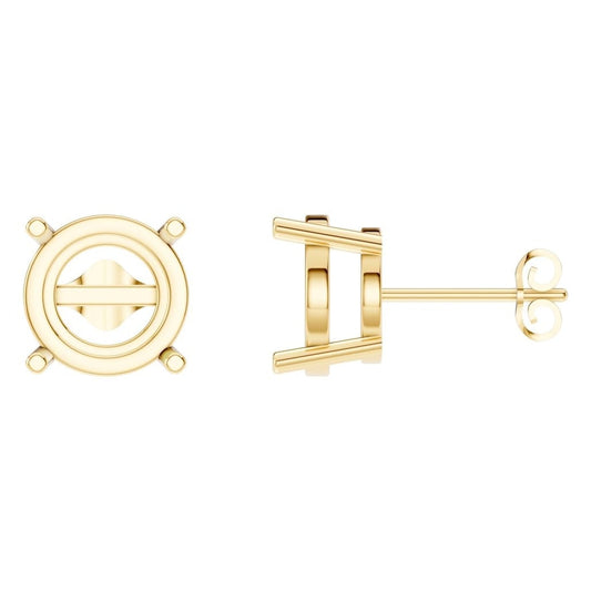 EA-0839 Yellow Gold Earrings UNSET - Main View