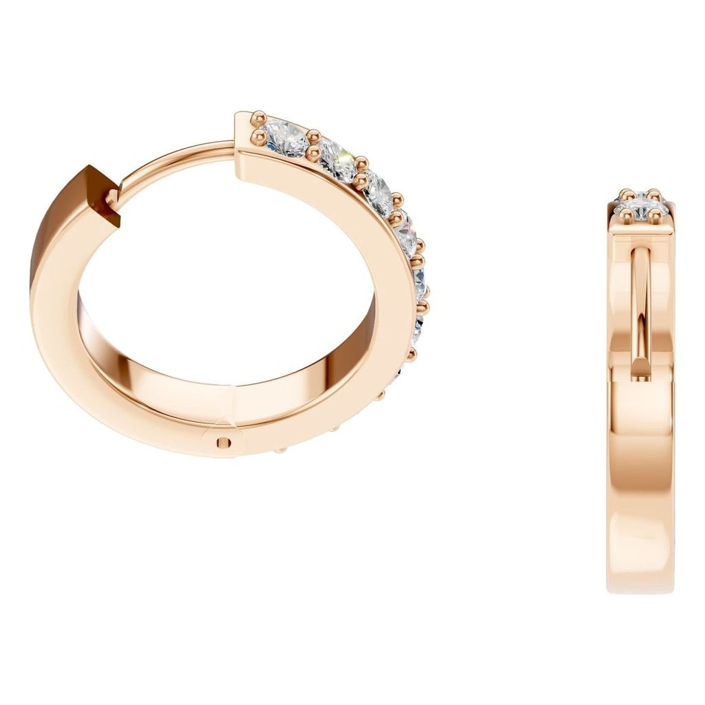EA-1315 Rose Gold Earrings SET - Side View