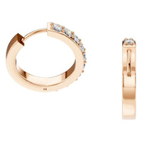 EA-1315 Rose Gold Earrings SET - Side View