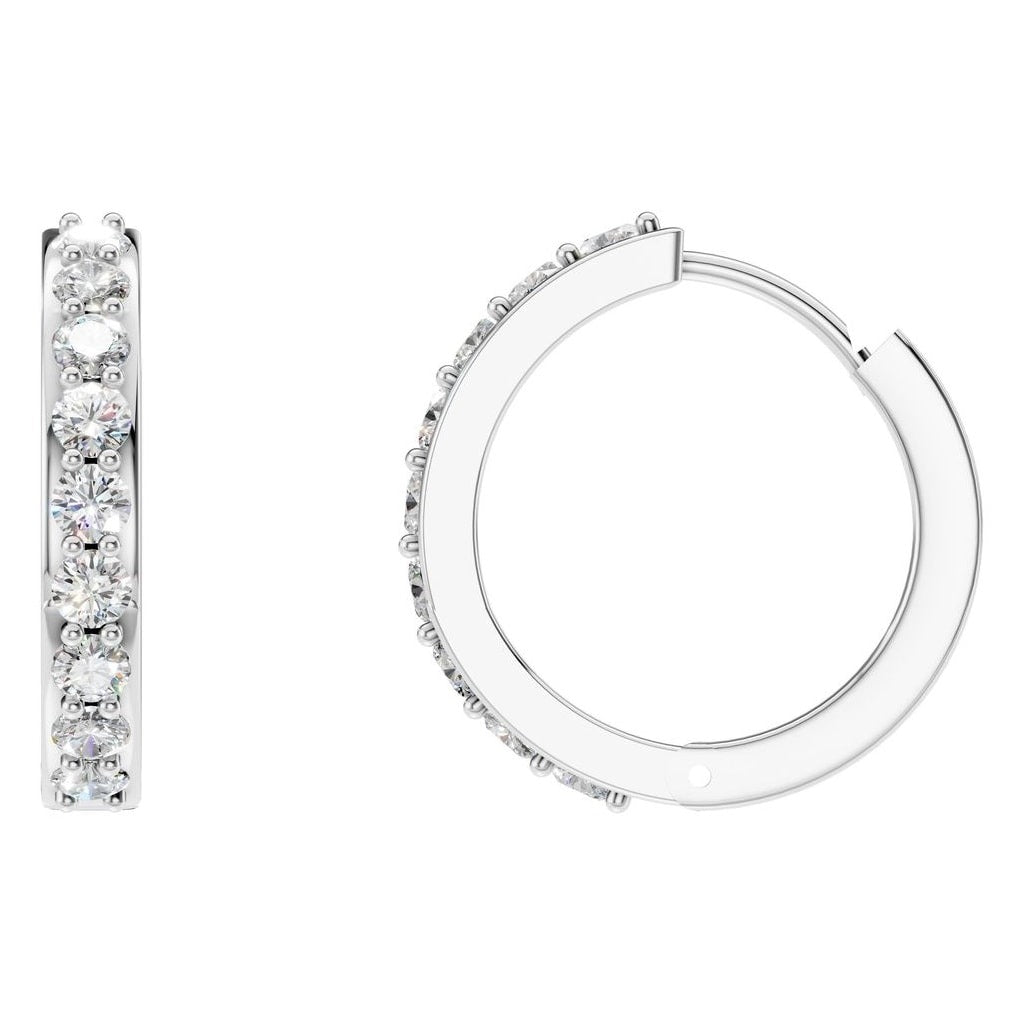 EA-1315 White Gold Earrings SET - Main View