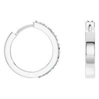 EA-1315 White Gold Earrings SET - Angle View
