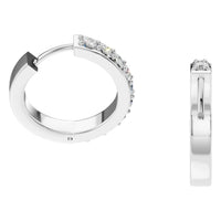 EA-1315 White Gold Earrings SET - Side View
