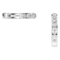 EA-1315 White Gold Earrings SET - Back View